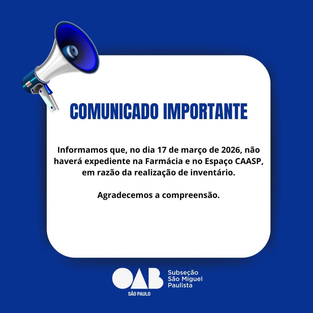 Comunicado: Inventário CAASP