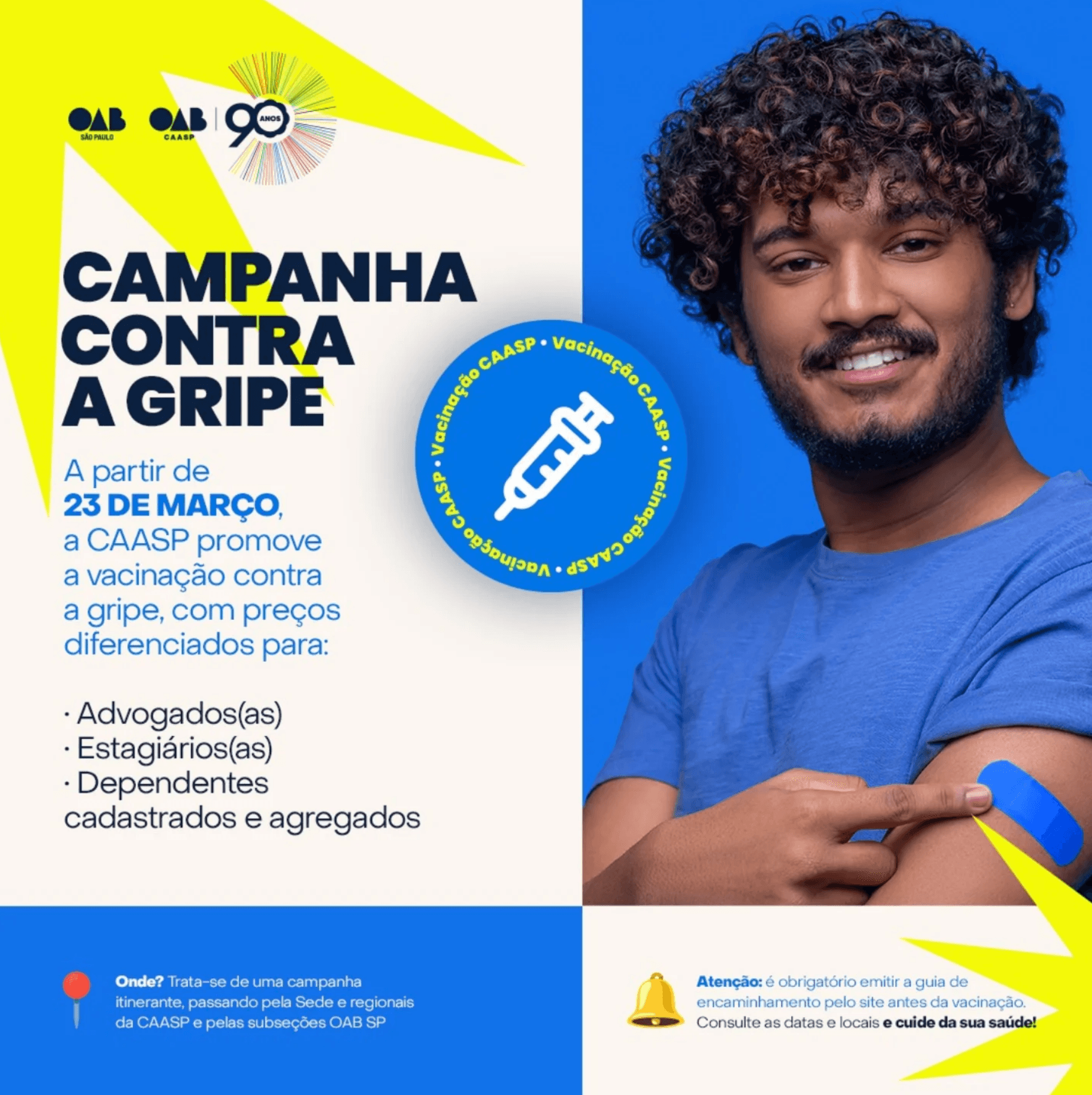 CAASP: Campanha de vacinação contra a gripe