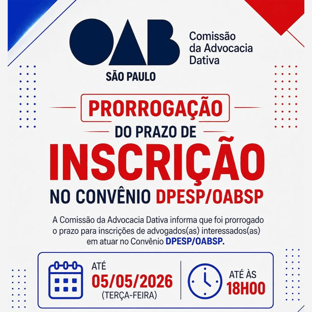 🚨 PRORROGAÇÃO DO PRAZO - até o dia 05/05/2026