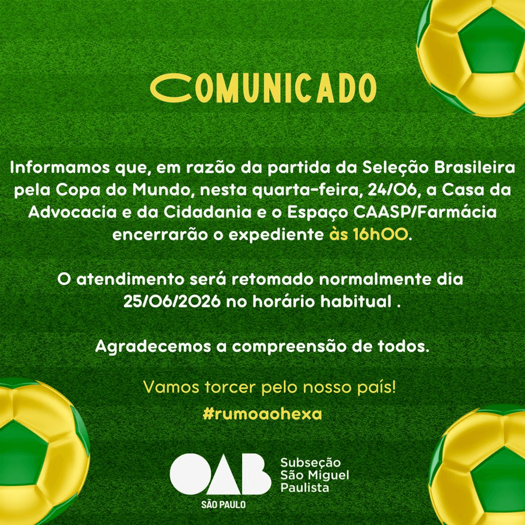 Comunicado: Expediente Copa do Mundo