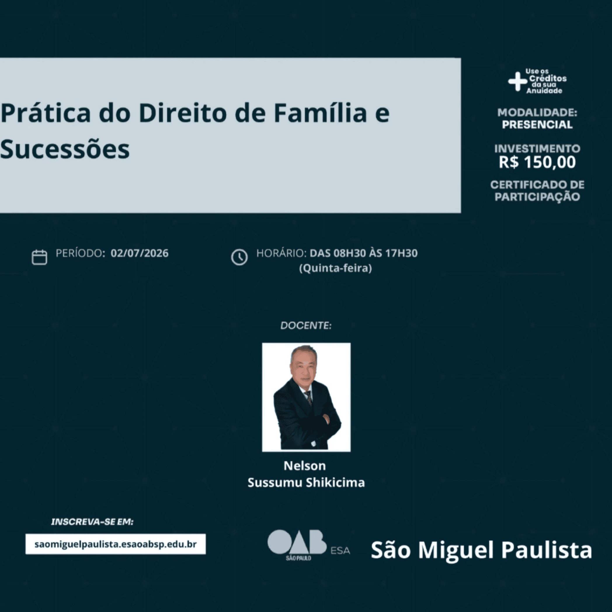 📙 ESA SMP: Prática do Direito de Família e Sucessões