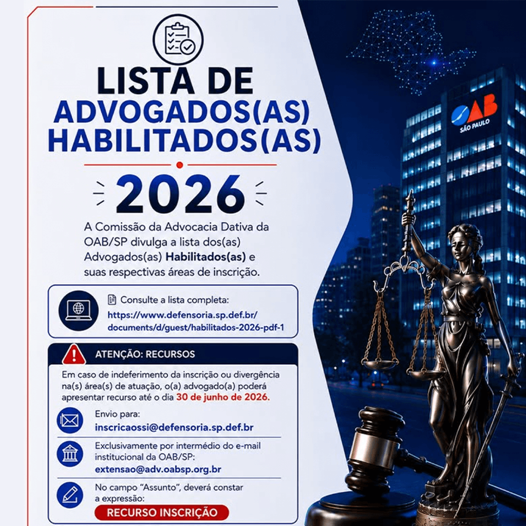 OAB SP: Lista dos(as) Advogados(as) Habilitados(as)