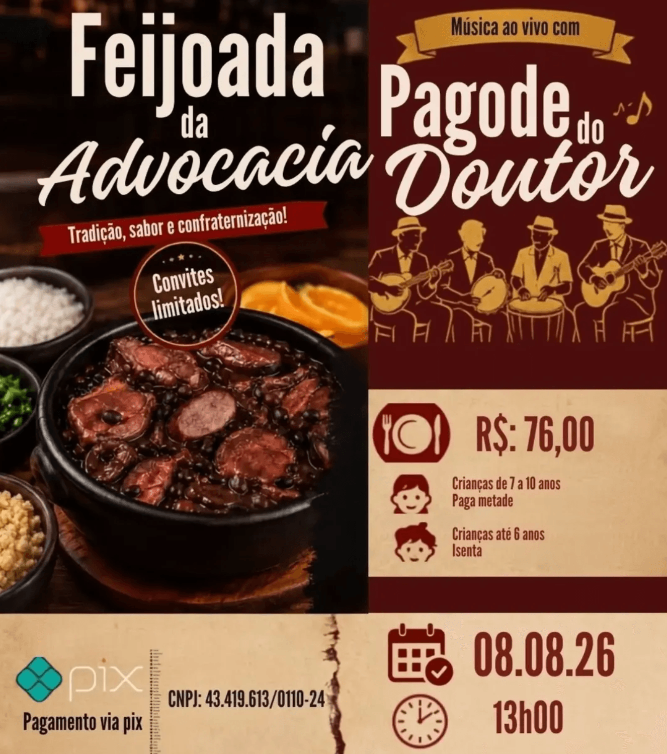 🎉⚖️ Feijoada da Advocacia